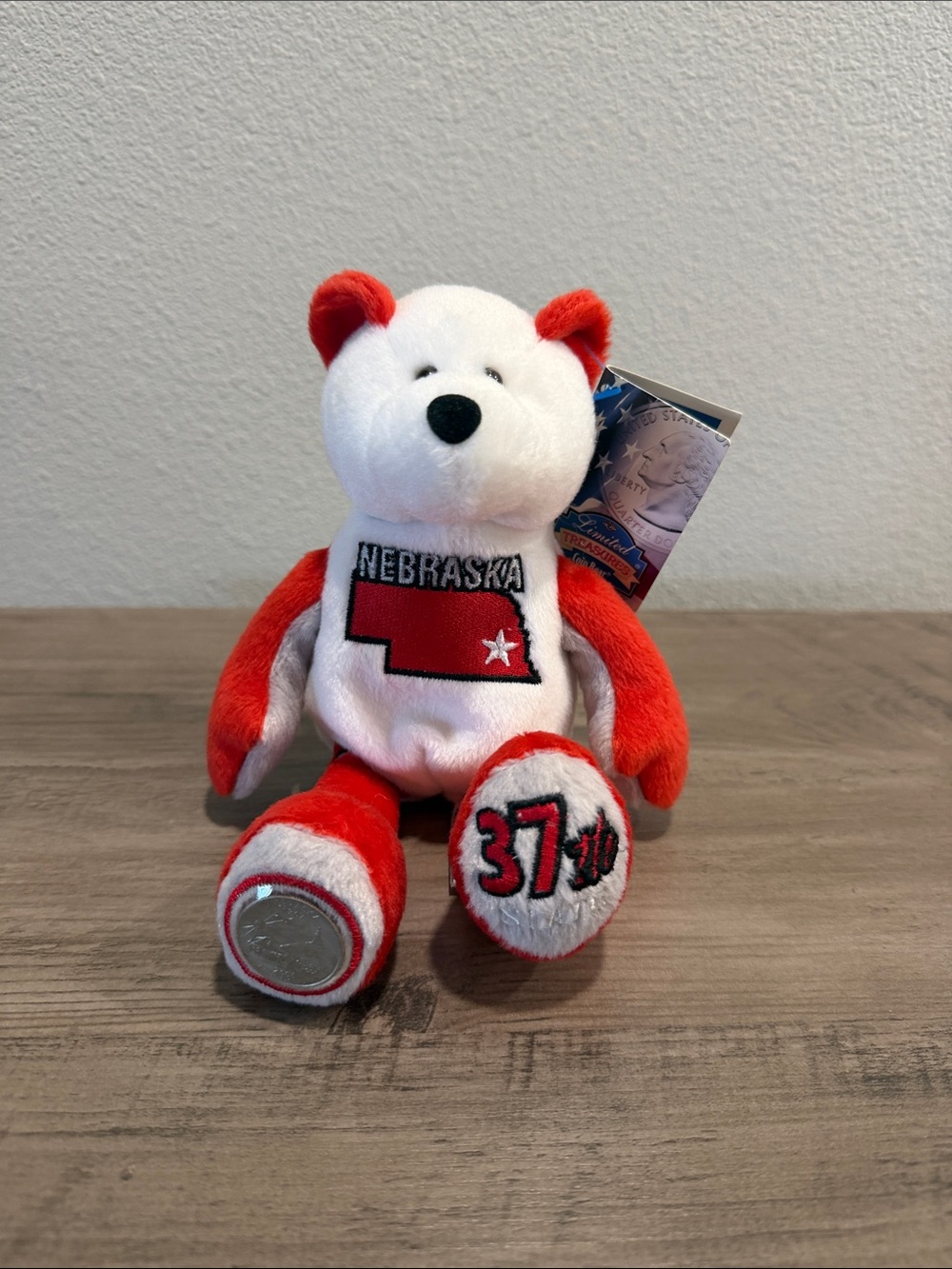 Nebraska Red & White Plush Bear - Collegiate Stuffed Animal